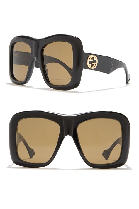 gucci square metal frame sunglasses|Gucci unisex fashion 54mm sunglasses.